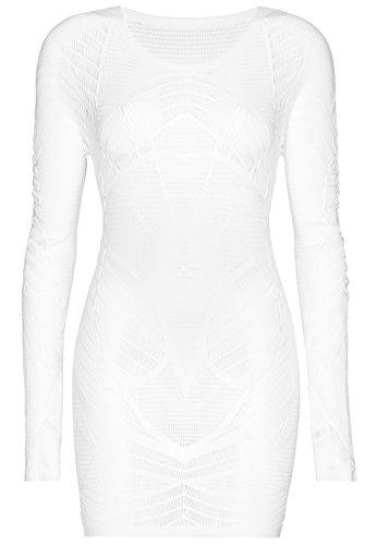Wolford Maglione Pizzo Donna Bianco S Maniche Lunghe