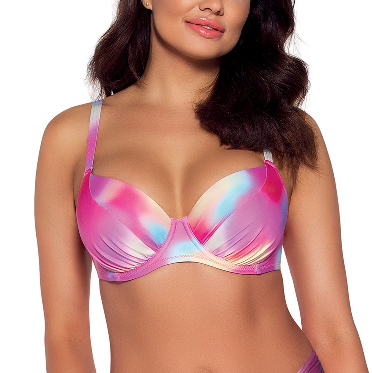 Ava SK-163 top bikini imbottito rosa 9B con ferretto