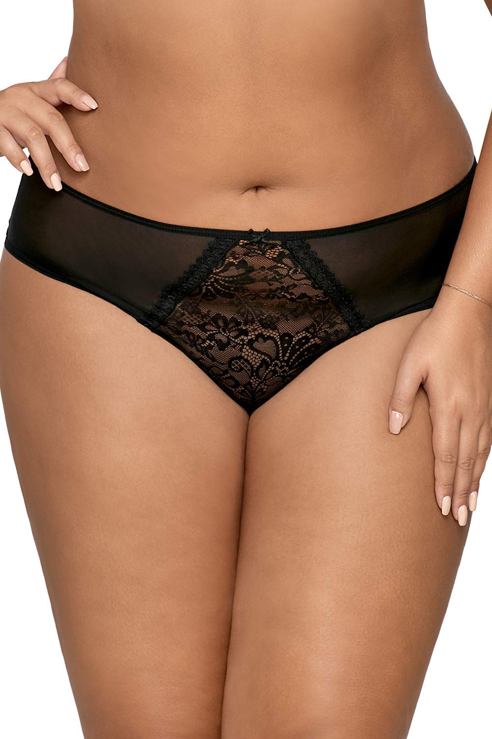 Ava 1396 slip pizzo nero classico