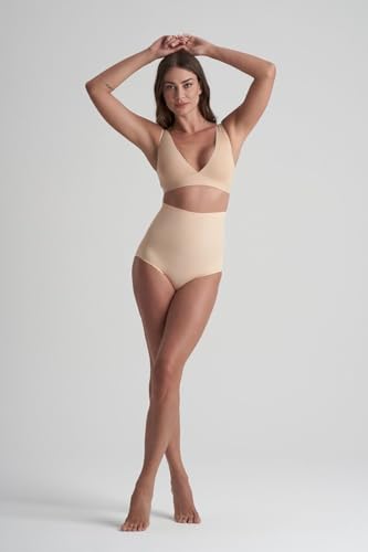 Bye Bra Slip Imbottito Vita Alta push up beige M