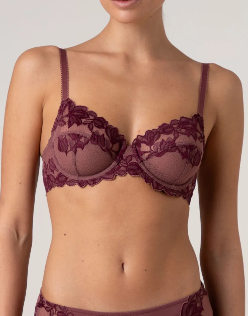 Lovable Elegant Muse reggiseno ferretto rosso pizzo coppa D