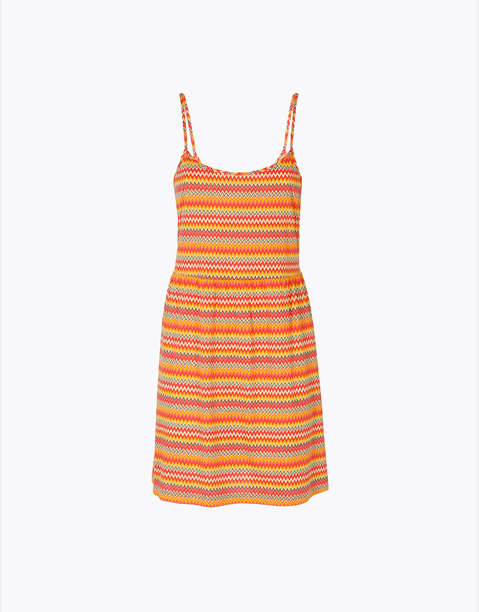 Lovable abitino mare cotone zigzag multicolor