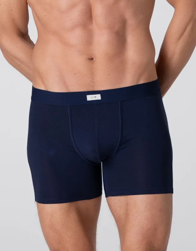 Lovable Man Modern Stretch Cotton LLEX8 boxer lungo blu