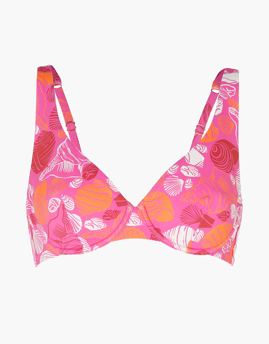 Lovable RCS Recycled costume reggiseno vela fucsia conchiglie