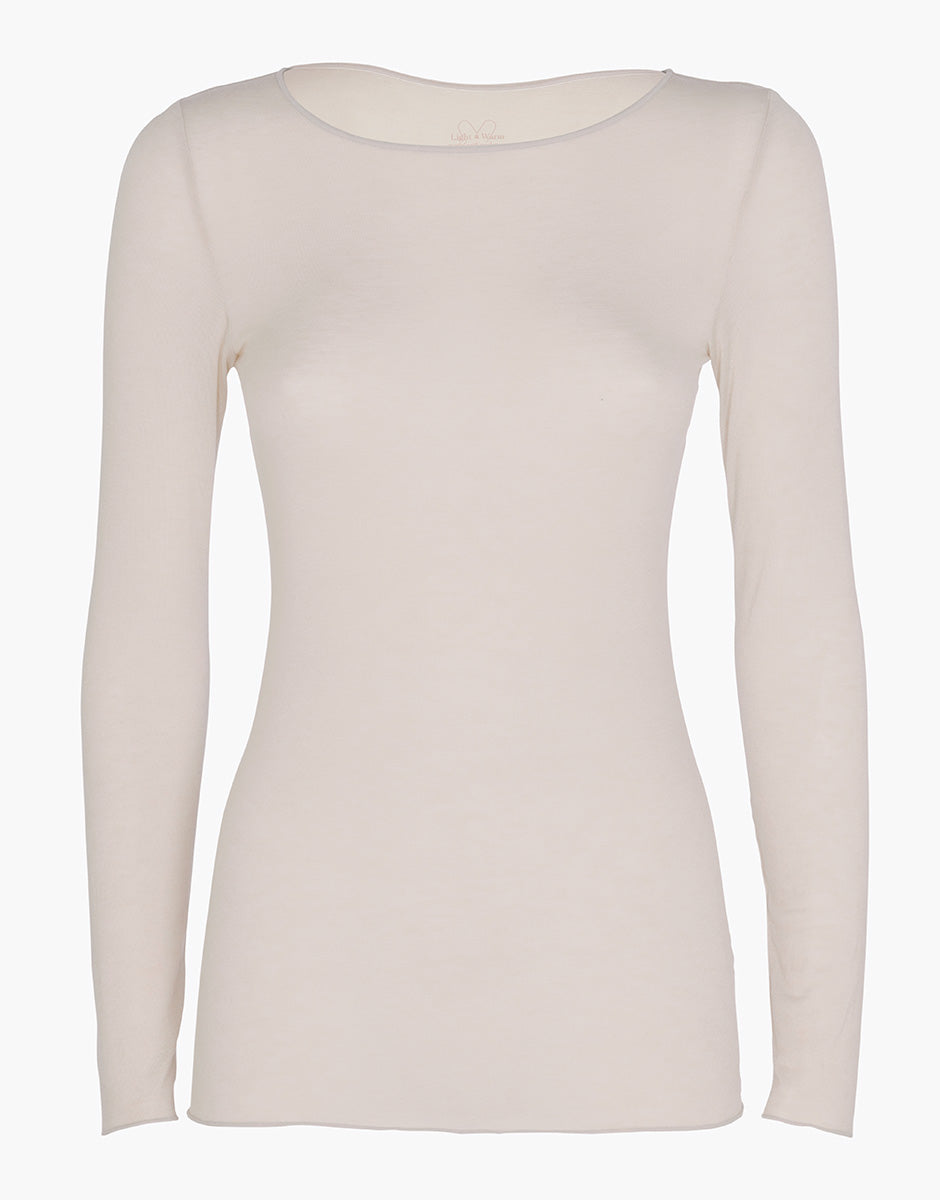 Lovable Ultralight Warm Maglia Scollo Barchetta Sabbia