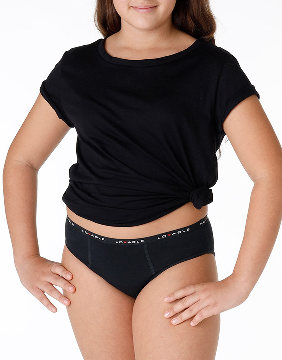 Lovable My First Period Panties Slip Assorbente Nero