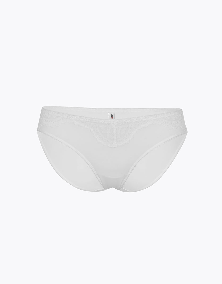 Lovable Stylish Lace slip bianco microfibra e pizzo