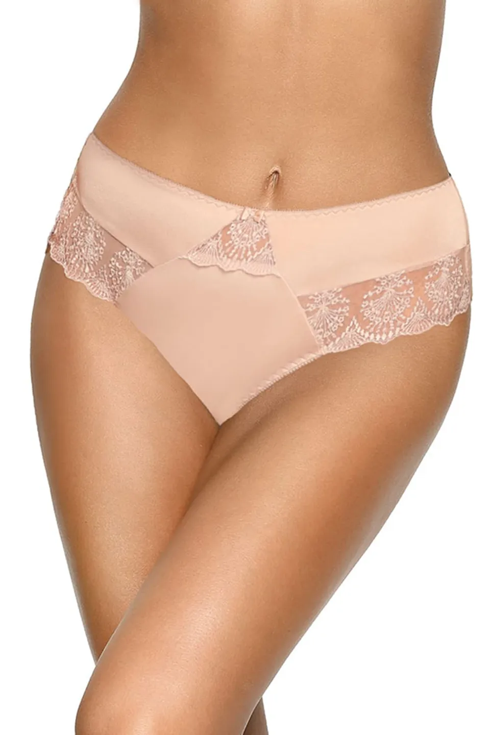 Ava 1921 Freesia slip classico S beige ricamato