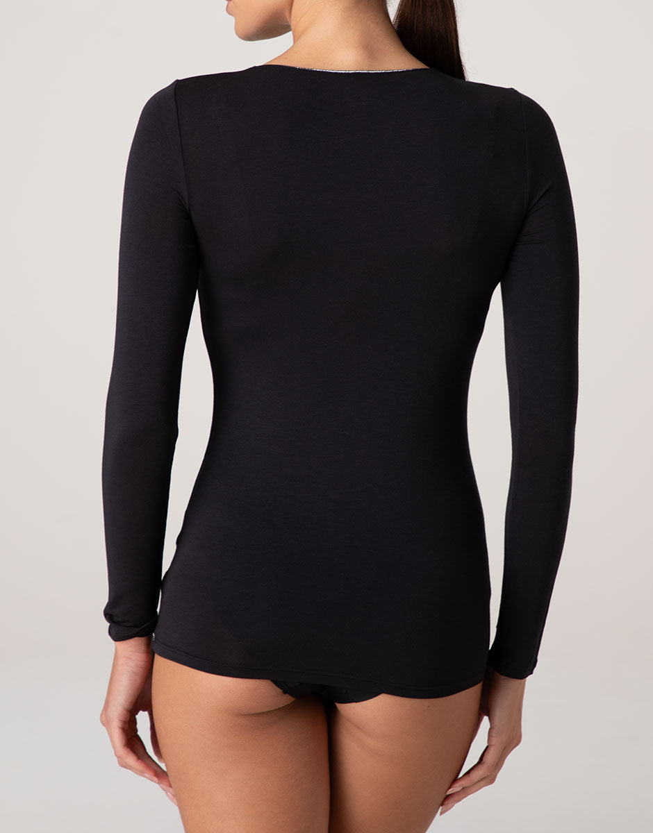 Lovable Basic Soul maglia manica lunga micromodal nero