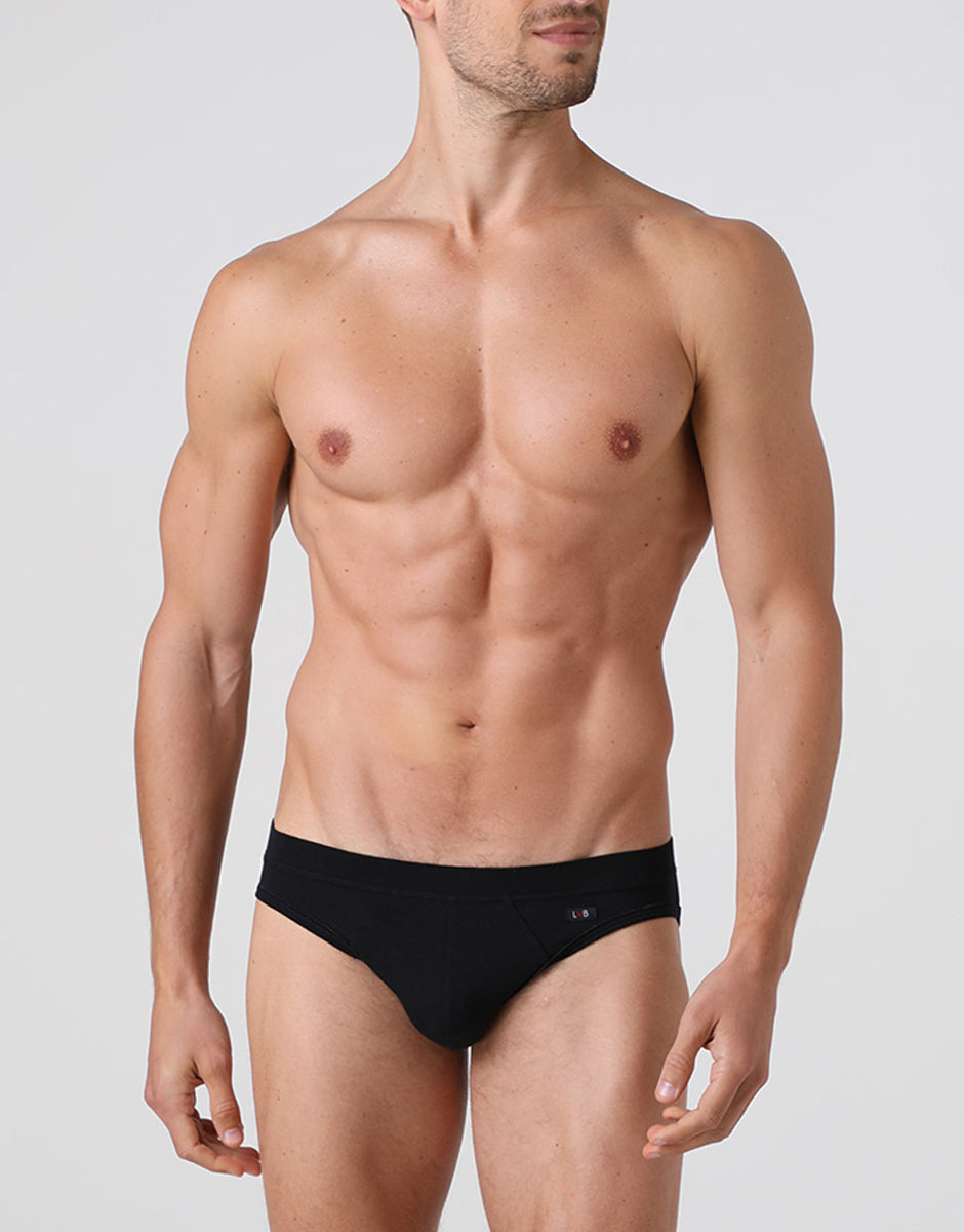 Lovable Man Cotton Stretch slip mini nero cotone
