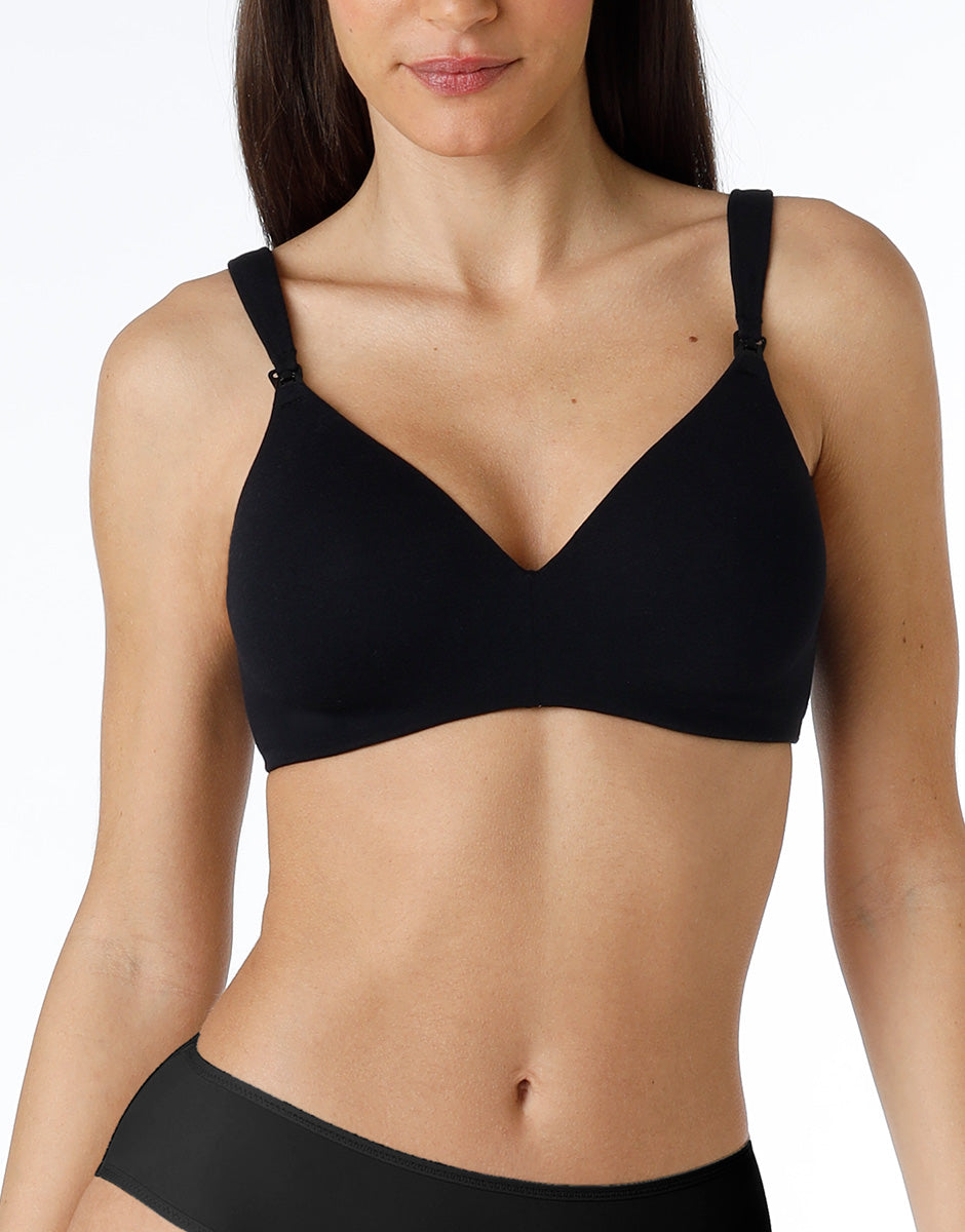 Lovable Maternity reggiseno allattamento nero cotone bio