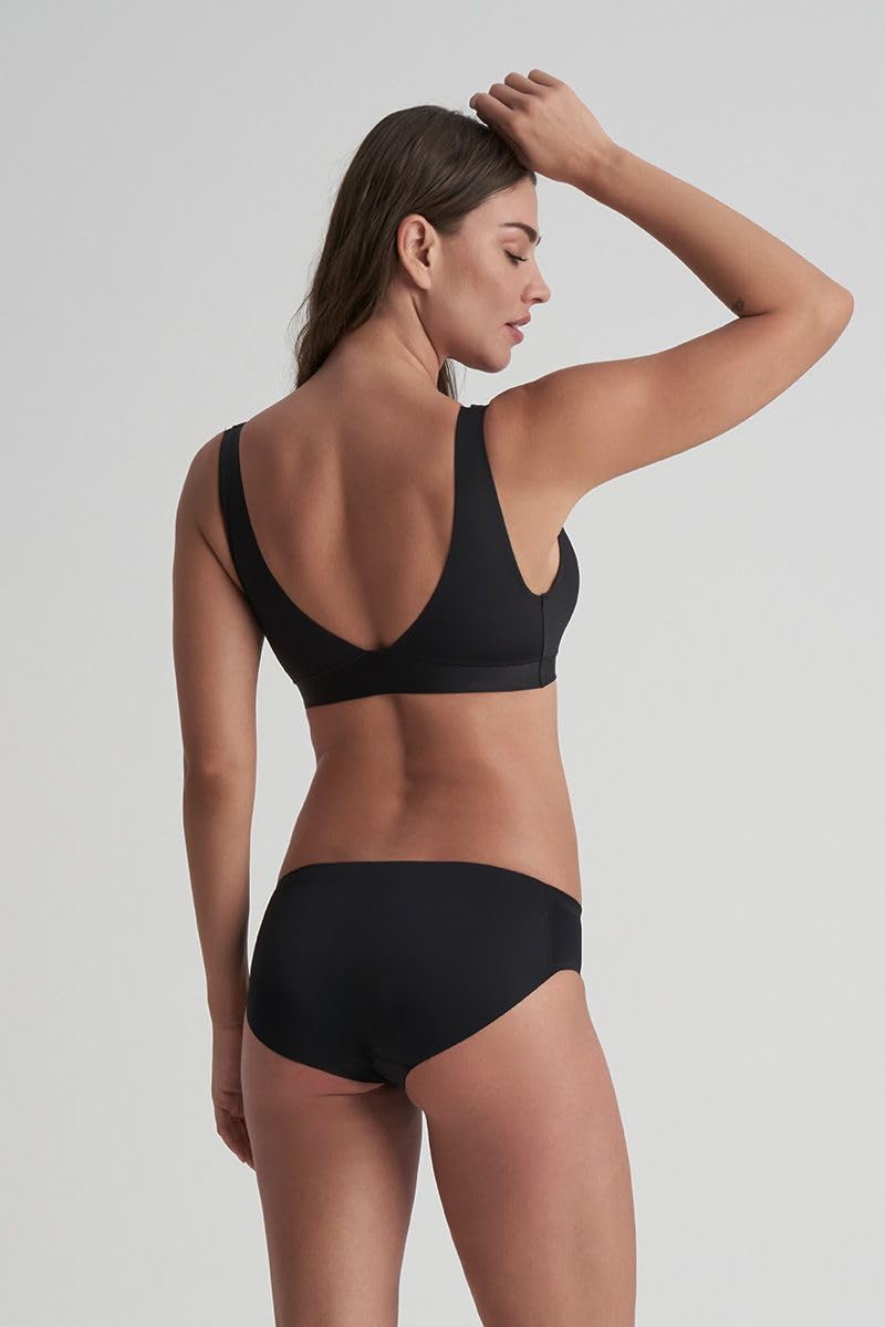 Bye Bra slip imbottito push-up senza cuciture taglia S nero