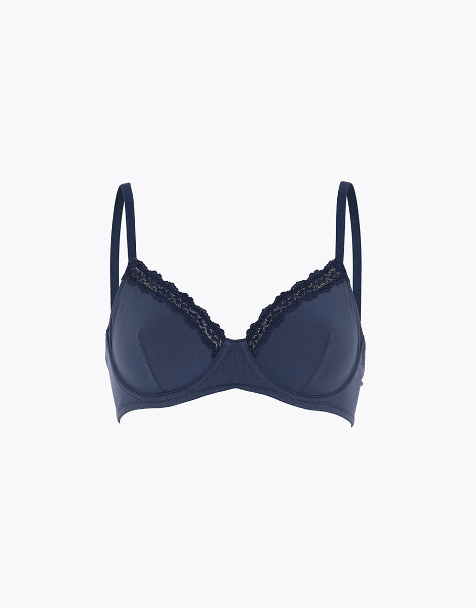 Lovable Trendy Modal reggiseno con ferretto blu polvere cotone