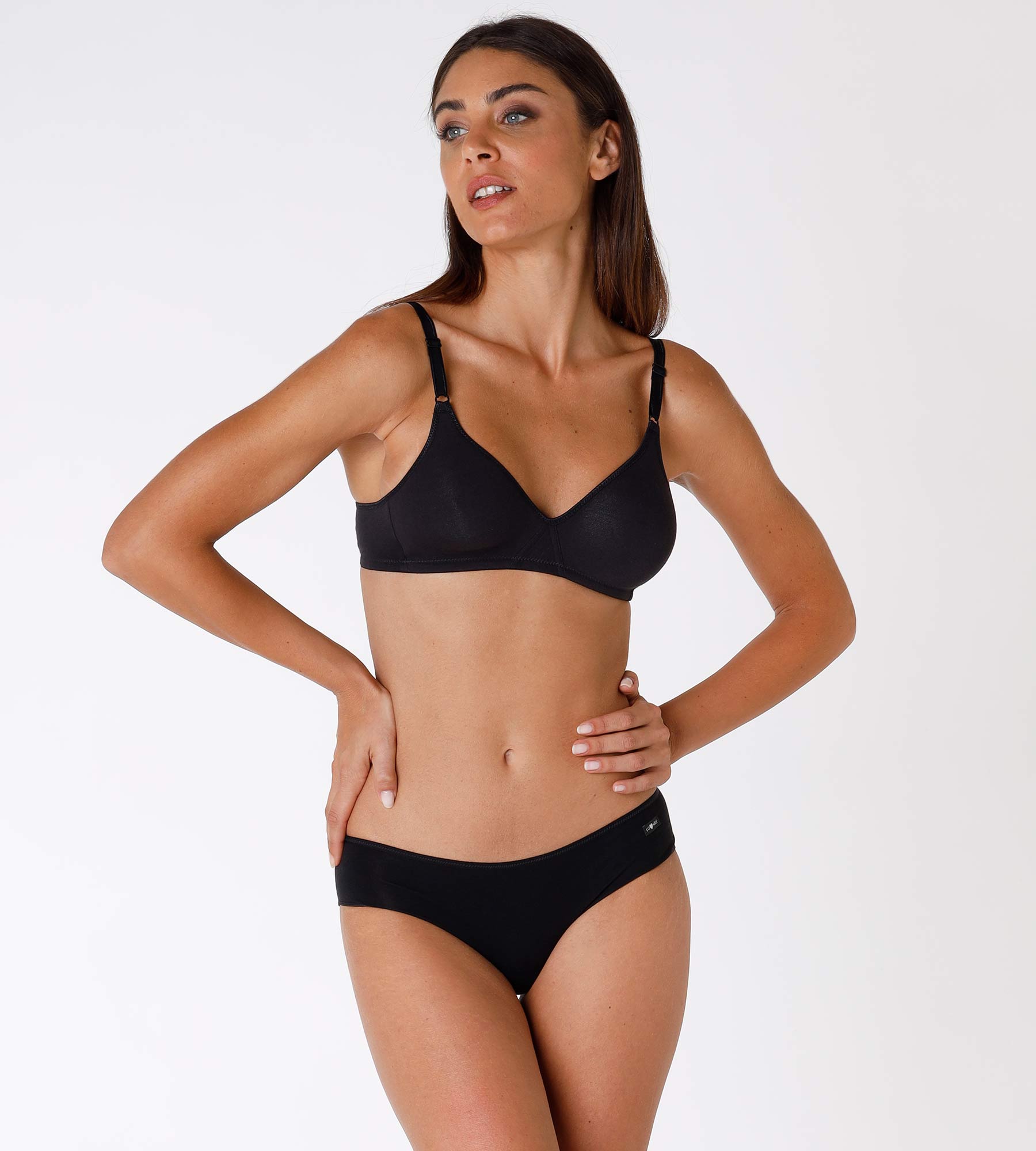 Lovable Cotton L1604E2 reggiseno senza ferretto bipack nero cotone