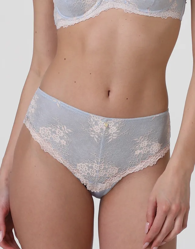 Lovable Density Lace slip alto pizzo azzurro microfibra