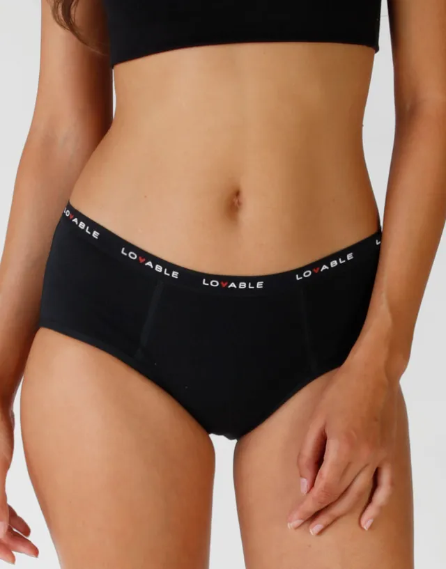 Lovable Green Comfort Culotte Ciclo Nera Flusso Medio