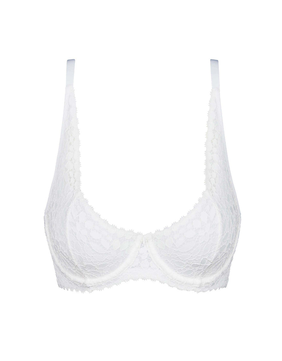 Lovable Value Elegance Taglio a 2 Reggiseno Pizzo Bianco