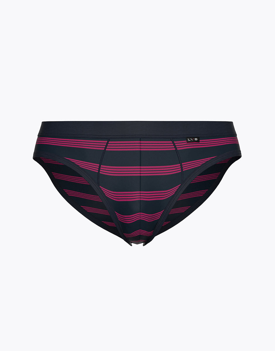 Lovable Man Jacquard Cotton Modal slip righe antracite rosso