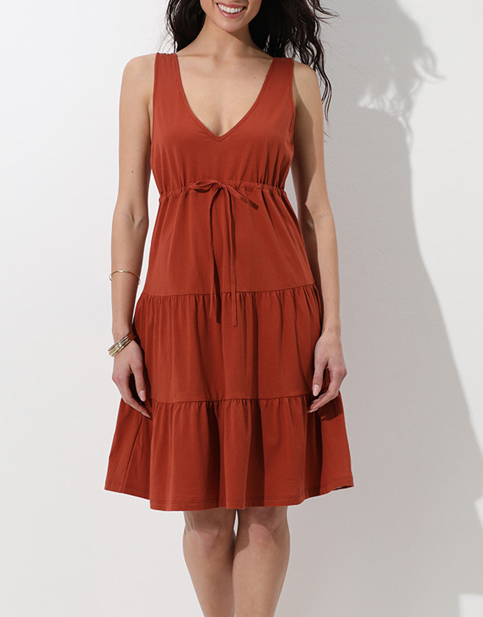 Lovable abito mare jersey cotone terra scollo a V