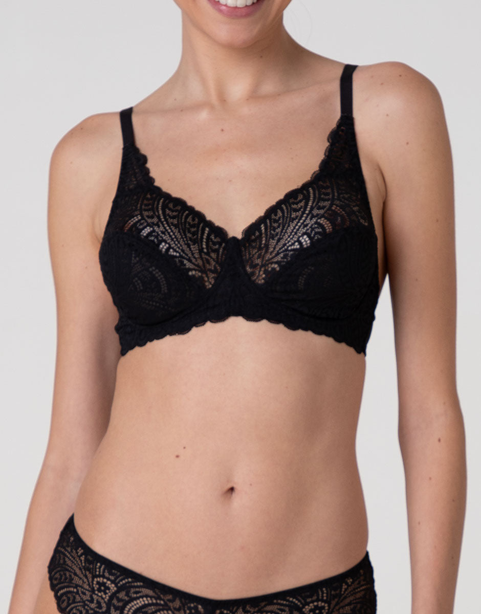 Lovable Shadow Lace reggiseno senza ferretto nero