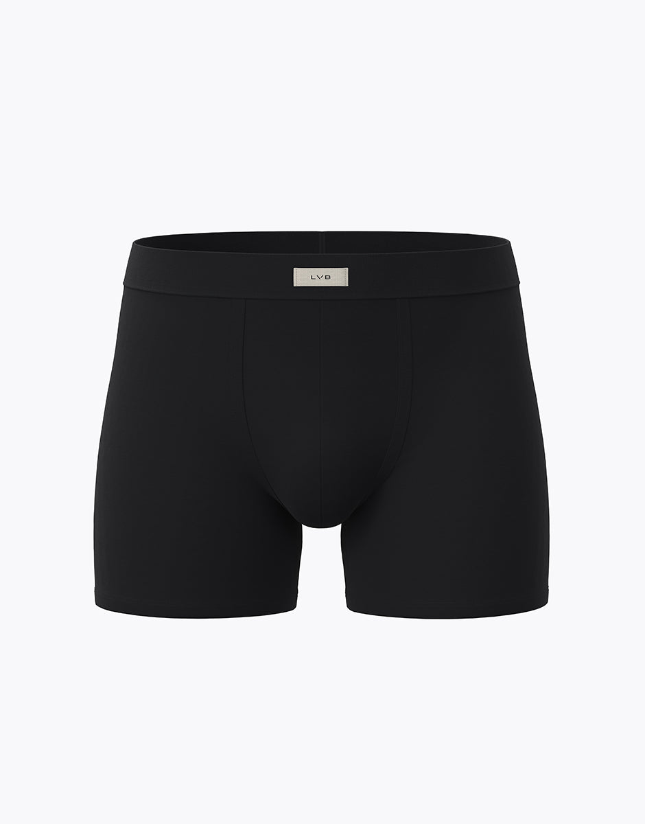 Lovable Man Modern Stretch Cotton boxer lungo nero cotone elasticizzato