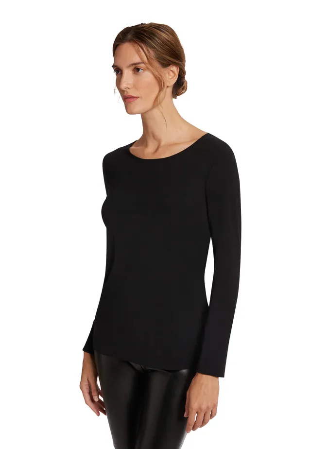 Wolford Aurora Pure top maniche lunghe jersey girocollo