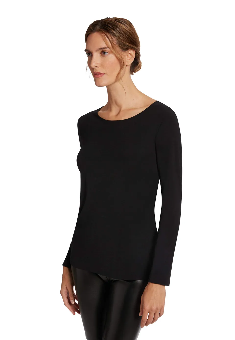 Wolford Aurora Pure top maniche lunghe jersey girocollo