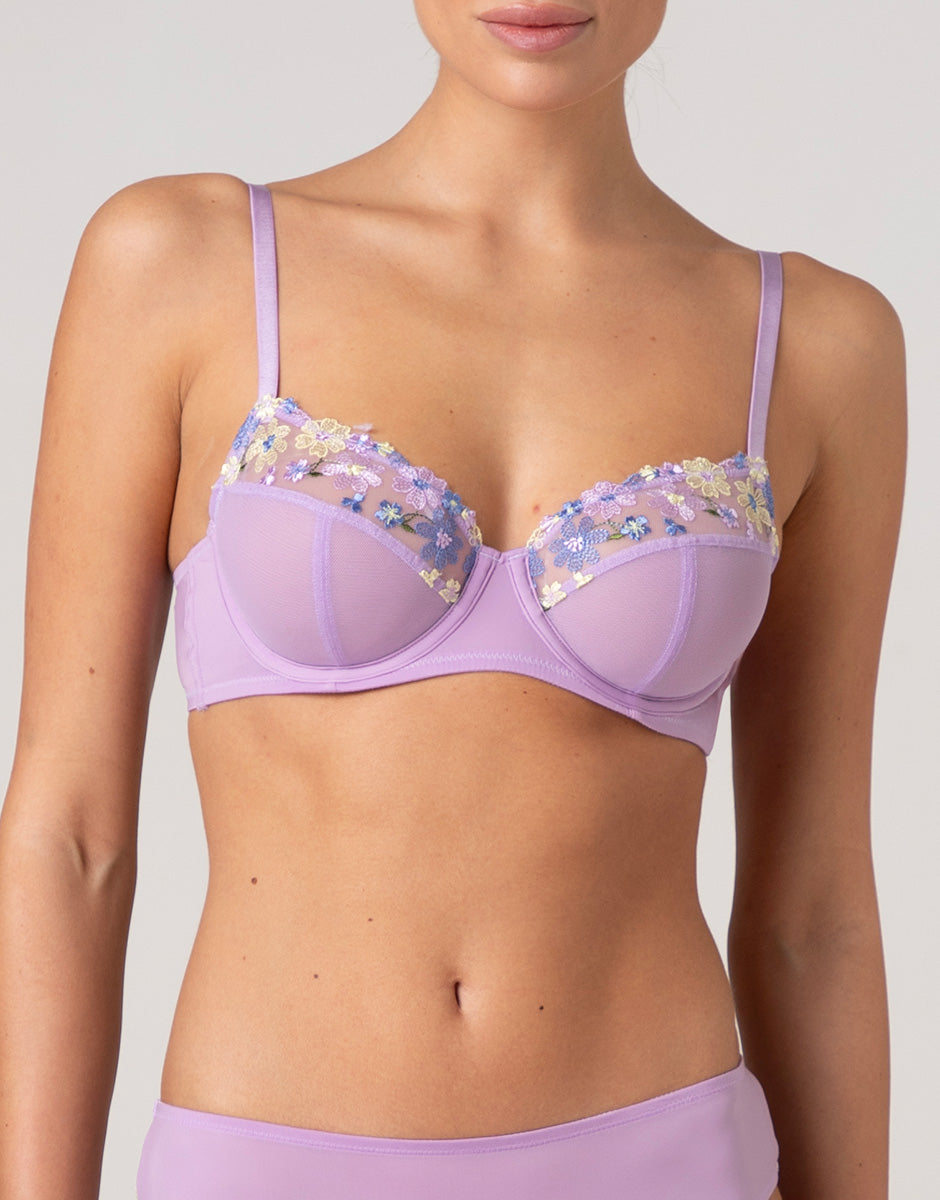Lovable Fairytale Embroidery reggiseno lavanda fiori tulle