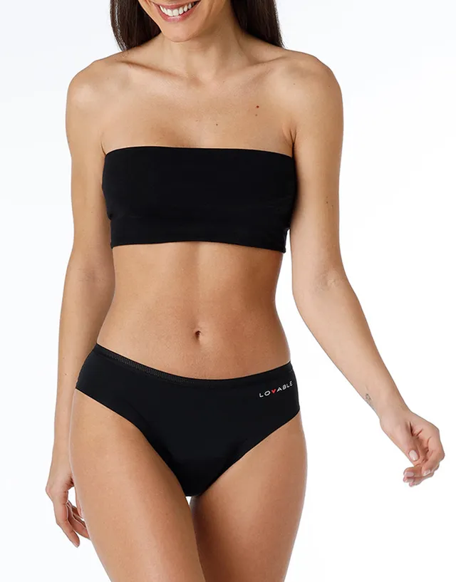 Lovable slip mestruale microfibra nero flusso medio