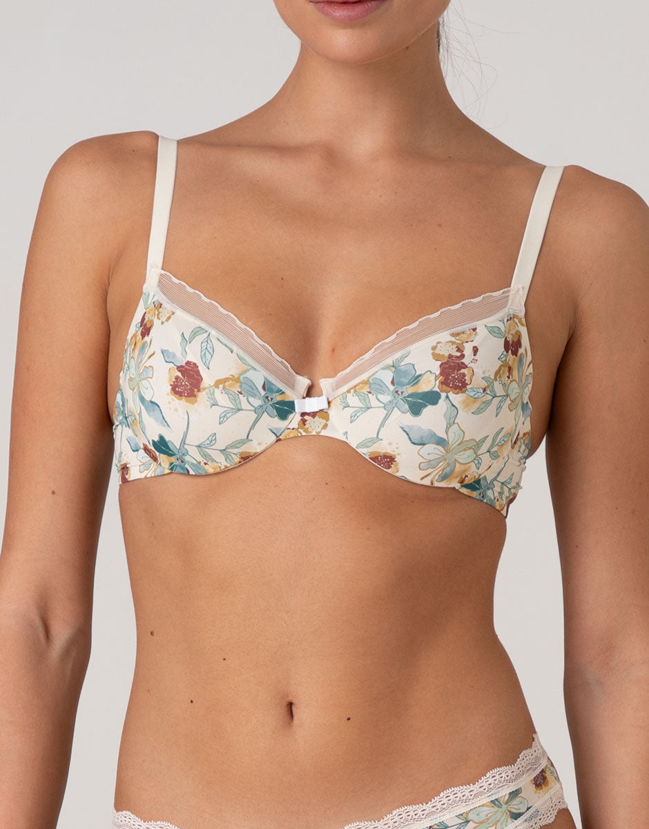 Lovable My Daily Comfort Printed reggiseno microfibra avorio fiori