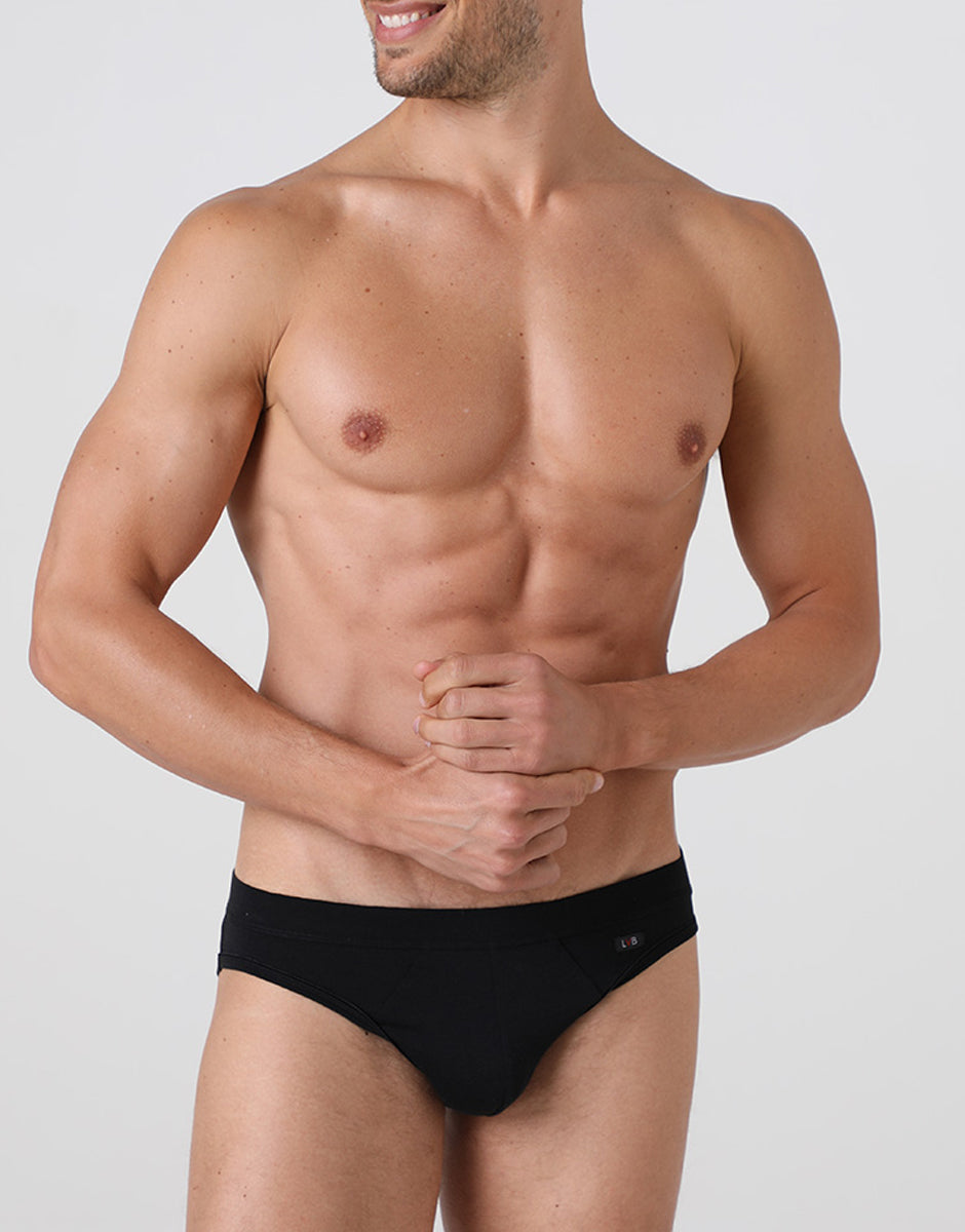 Lovable Man Cotton Stretch slip mini nero cotone