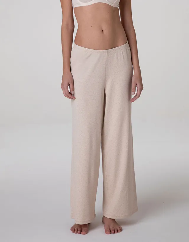 Lovable Pantaloni Pigiama Lunghi Cotone a Costine Beige Melange