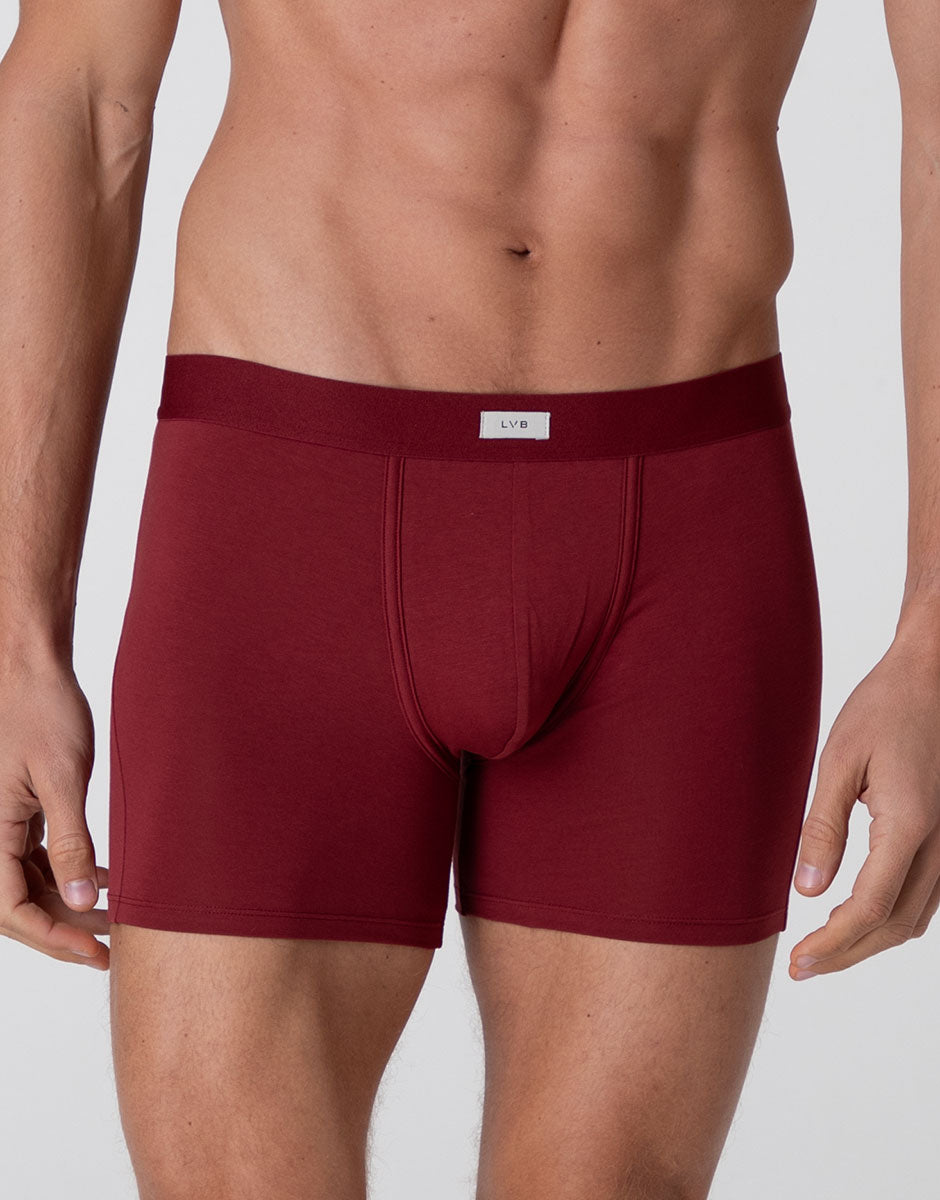 Lovable Modern Stretch Cotton boxer lungo granata cotone