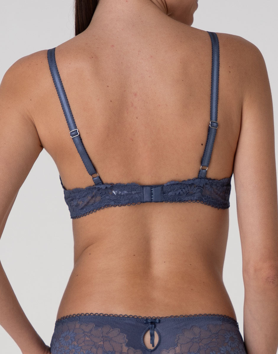 Lovable Garden Flowers Lace reggiseno blu polvere pizzo