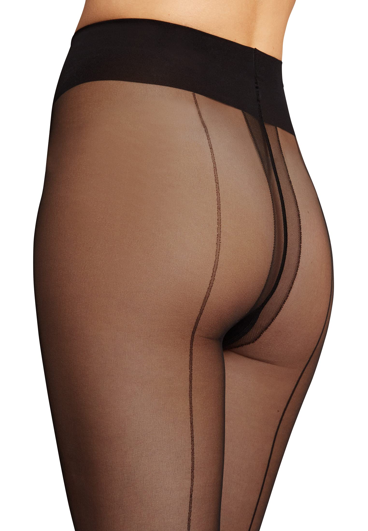Wolford collant 10 den opaco con riga dietro