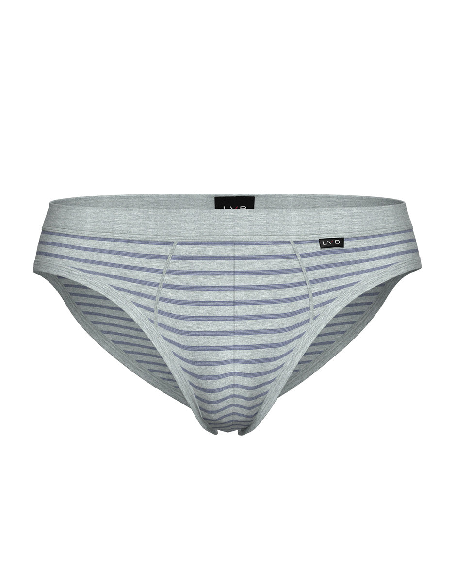 Lovable Man Jacquard Cotton Modal slip grigio melange righe