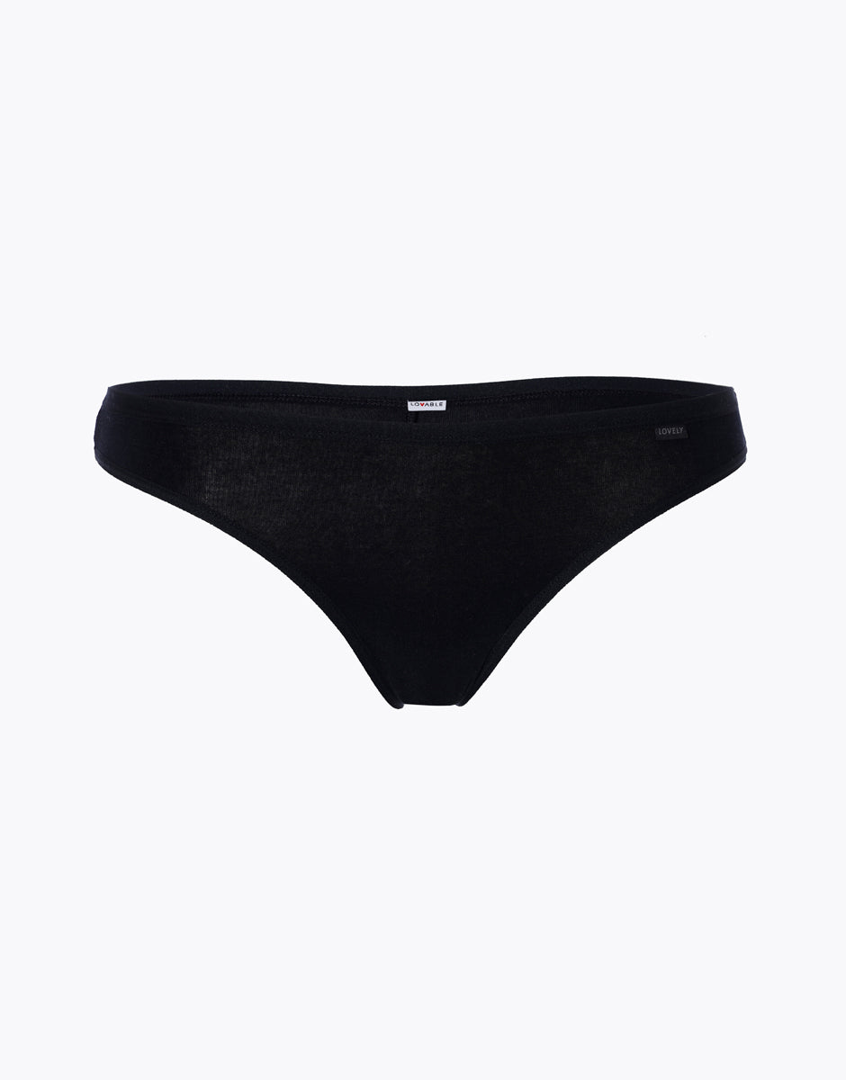 Lovable Lovely brasiliano cotone modal nero fianco basso
