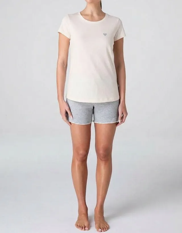 Lovable Pigiama Corto Jersey Cotone Bianco Seta