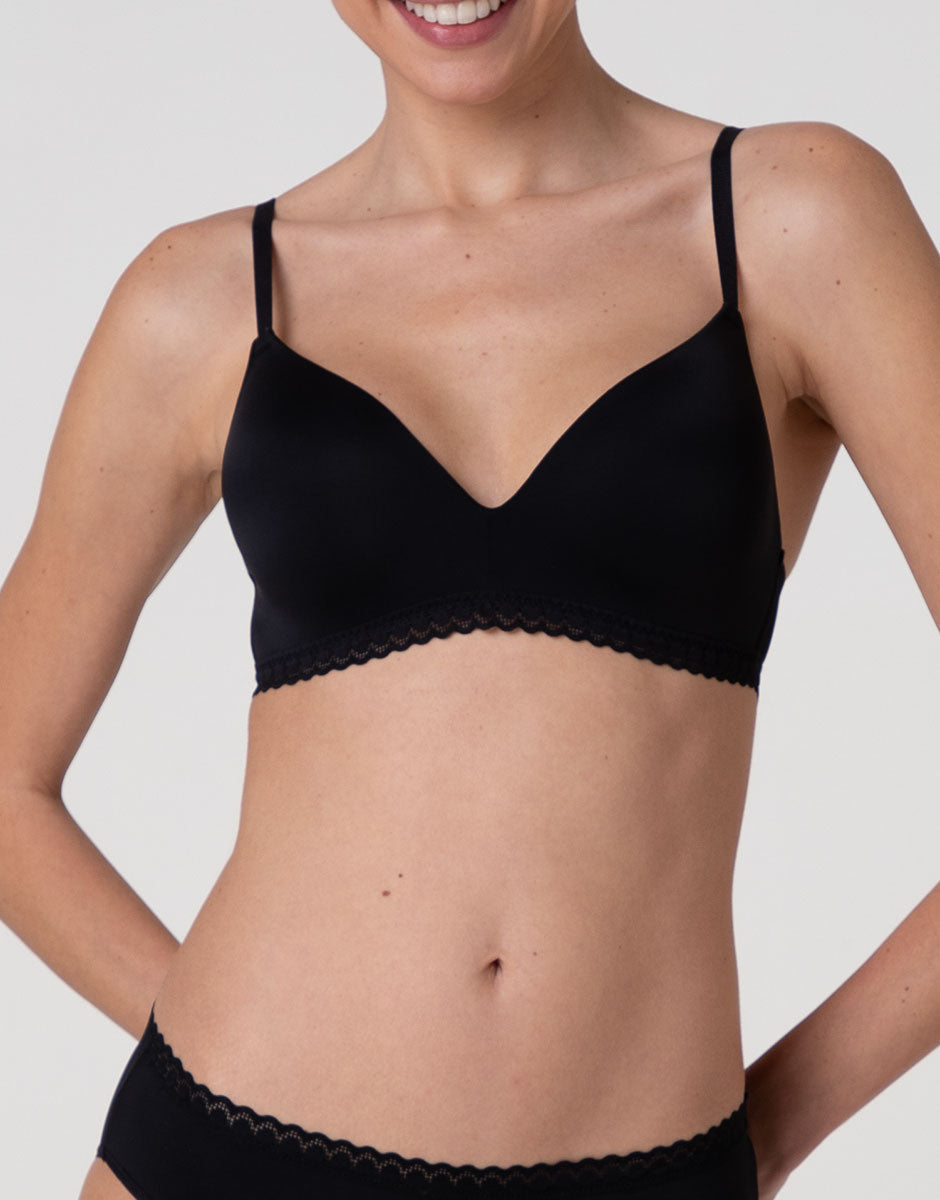 Lovable Value Micro reggiseno senza ferretto nero microfibra