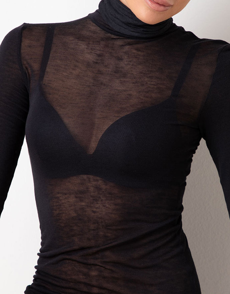 Lovable Ultralight and Warm Maglia Collo Alto nera modal