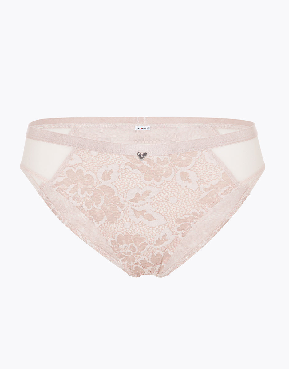 Lovable Anniversary Lace slip in pizzo cipria
