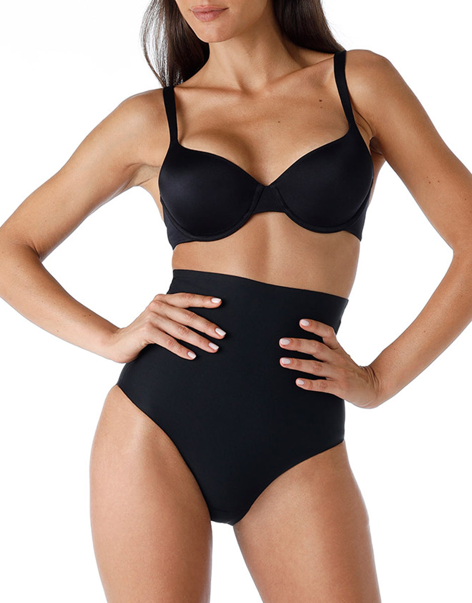Lovable Smooth Shaping slip vita alta modellante nero microfibra
