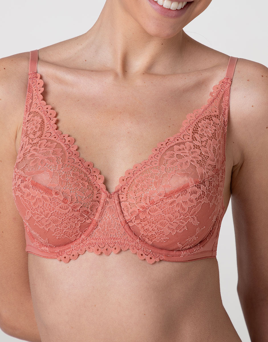 Lovable Stylish Lace reggiseno con ferretto terracotta in pizzo