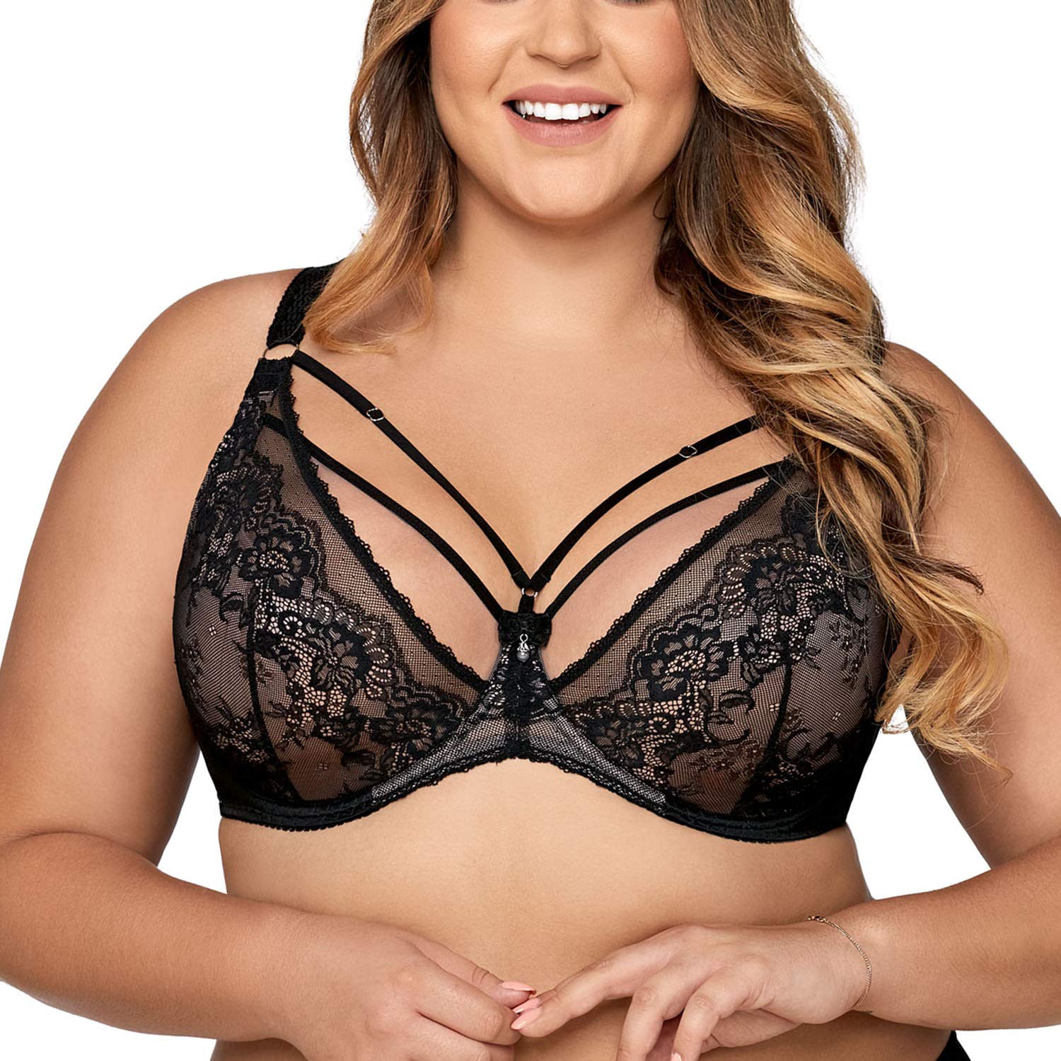 Ava Venus 1824 reggiseno non imbottito in pizzo nero