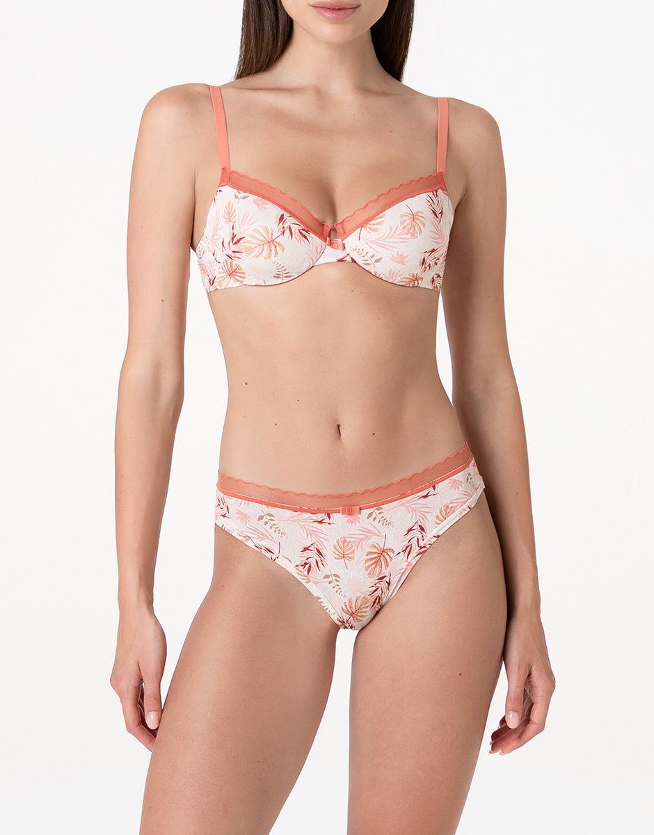 Lovable My Daily Comfort Printed slip rosa polvere microfibra
