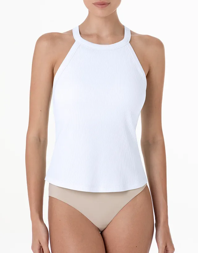 Lovable Rib Cotton canotta americana bianca coppe