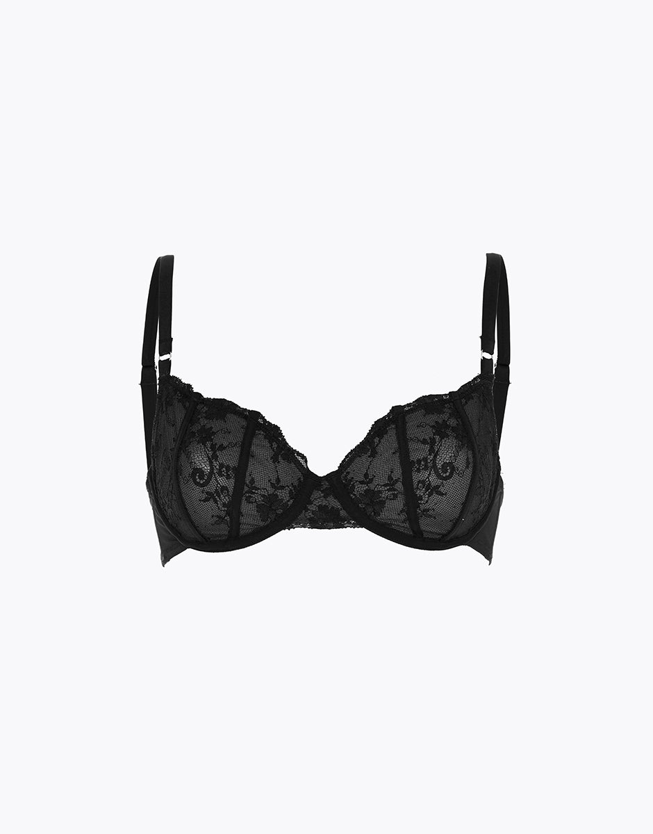 Lovable Delicate Floral Lace Reggiseno Ferretto Nero