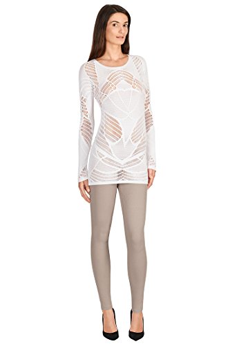 Wolford Maglione Pizzo Donna Bianco S Maniche Lunghe
