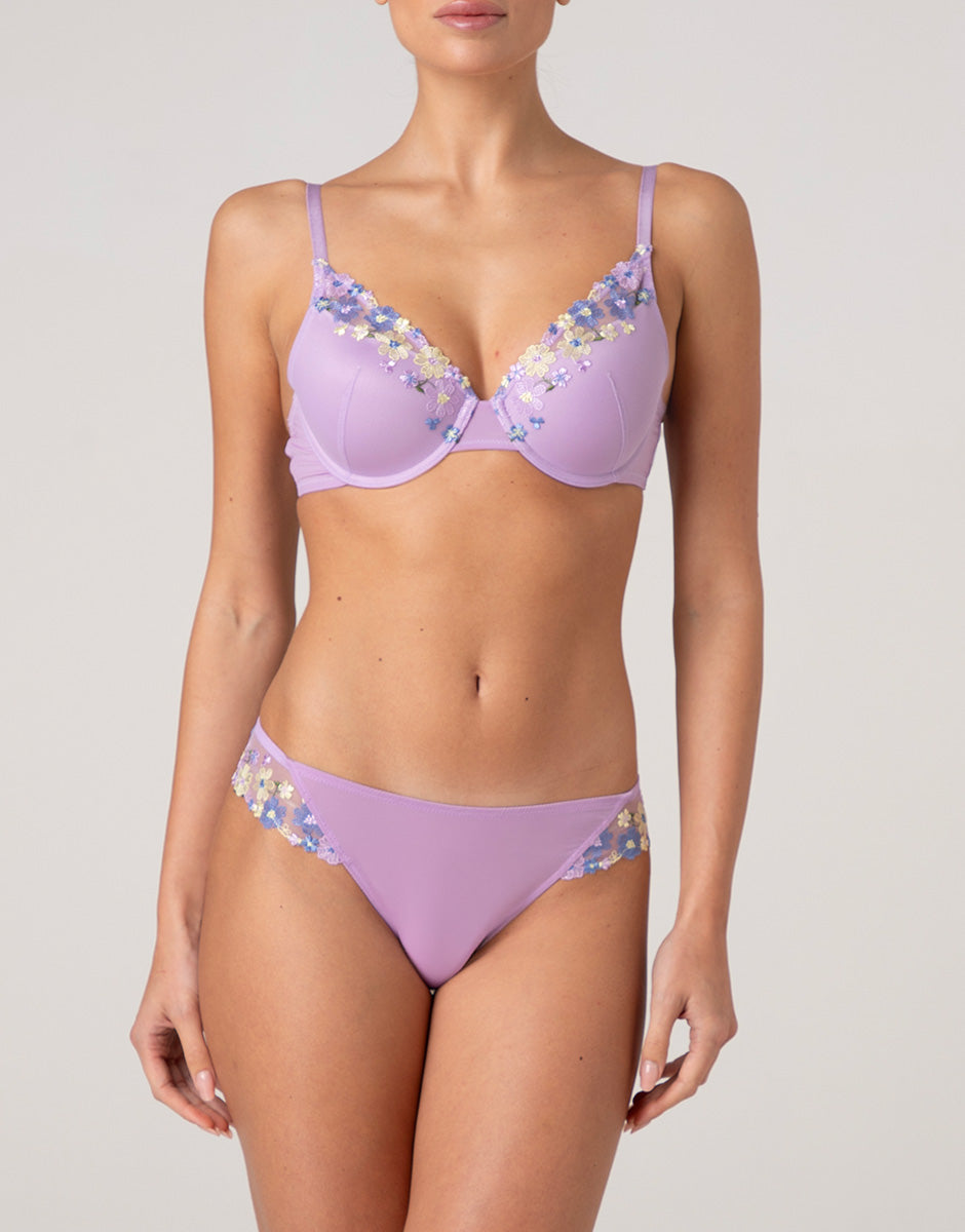 Lovable Fairytale Embroidery reggiseno lavanda fiori con ferretto