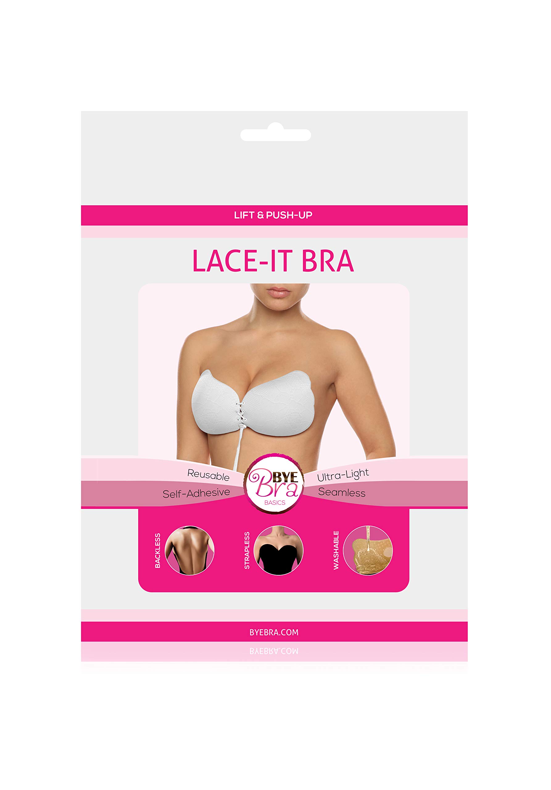 Bye Bra Lace-It reggiseno adesivo push-up senza spalline